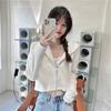 Latest Long-sleeved Zipper Hooded Sweatshirt Spring and Autumn Korean Relaxed Fit Small Students Short Jacket Top