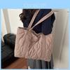Street Style Quilted Tote Bag For Women Large Capacity With Zipper Closure For Daily Use