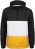 Demi-season Jacket Urban Classics Color Block Pull Over Jacket (TB2101) Black/chrome Yellow/white