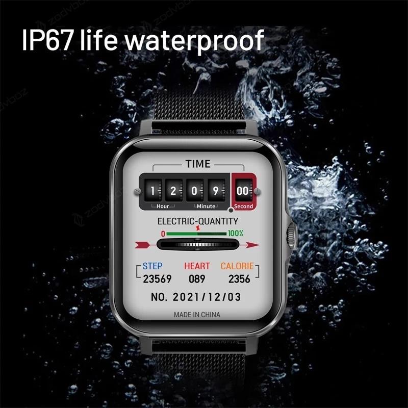 Bluetooth Answer Call Smart Watch Men Full Touch Dial Call Fitness Tracker IP67 Waterproof Smartwatch Men Women +Box