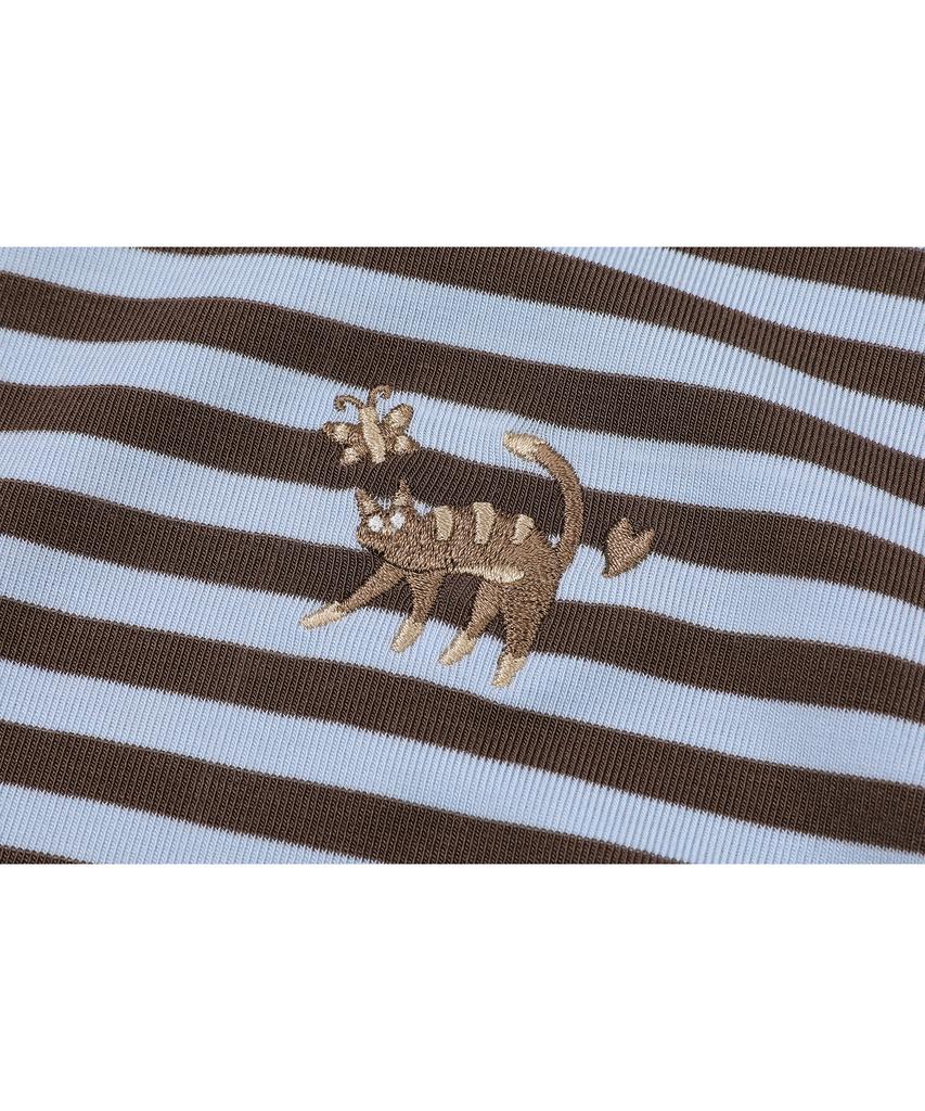CPGN STUDIO Cat Stripe Ringer Tea Brown