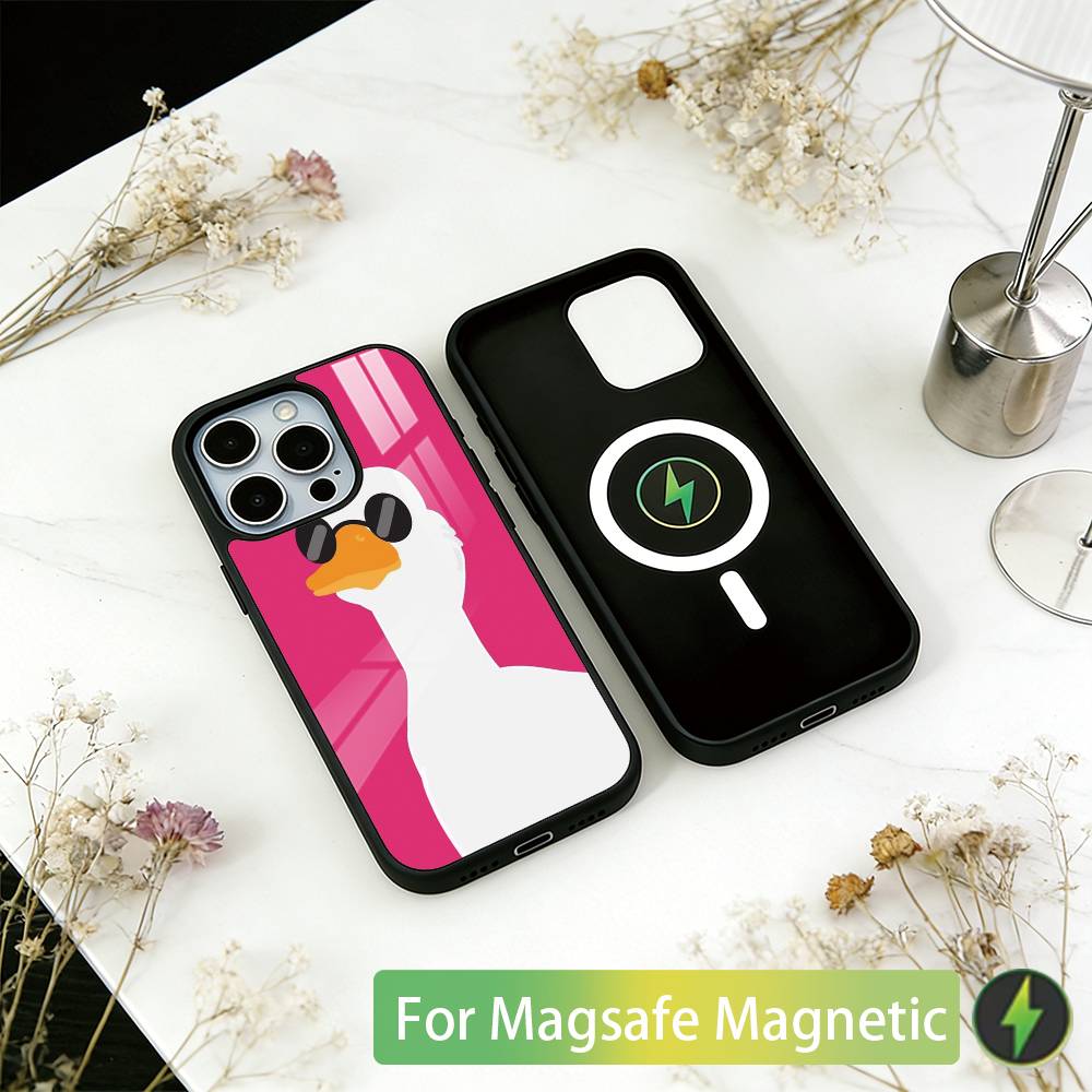 Duck Phone Case For iPhone17,16,15,14,13,12,11 Plus,Pro Magnetic with Magsafe Wireless Charging
