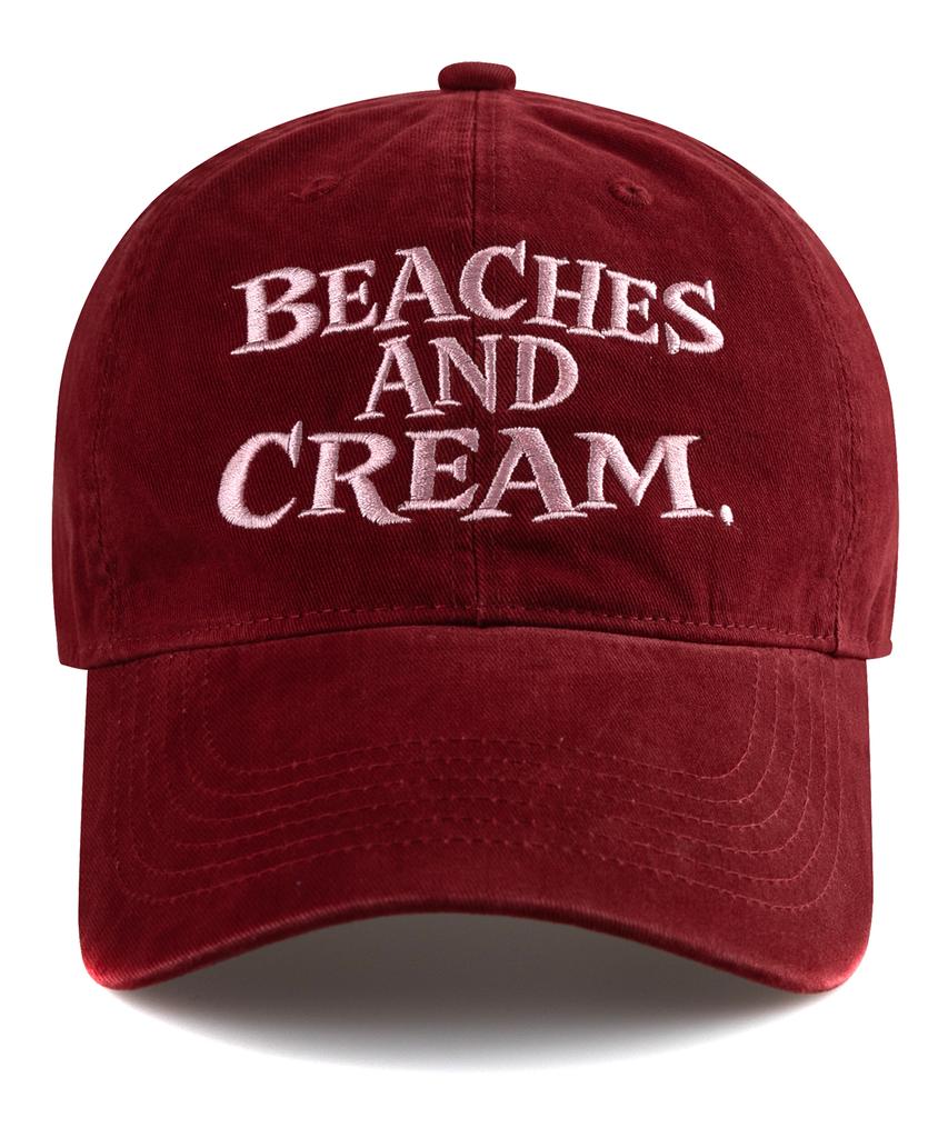 Bichiseuaenkeulim Big Logo Cation Ball Cap-Red Wine
