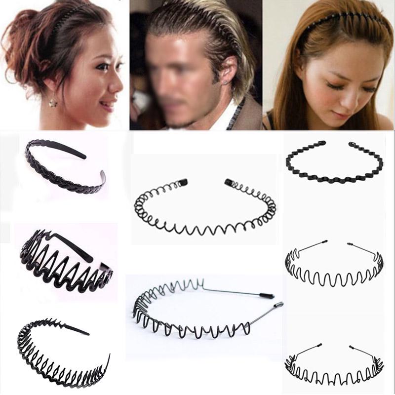 Metal Minimalist 1PC Women Men's Accessories Unisex Black Wave Fashion Sports Hairband High Quality Beads
