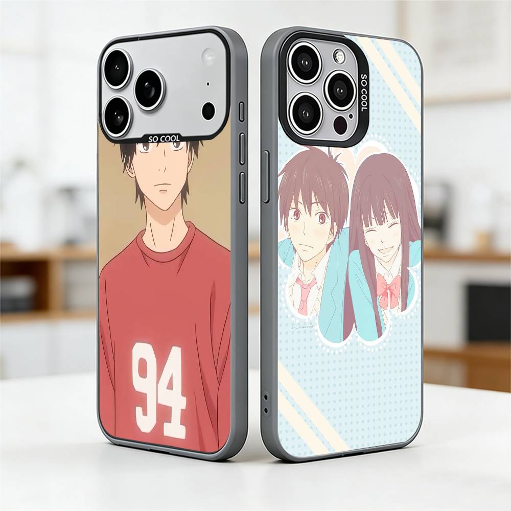 Kimi ni Todoke Coque de téléphone Pour iPhone 17,16,15,14,13,12,11 Plus,Pro Max,XS,Coque de téléphone Argentée Colorée Funda Cover