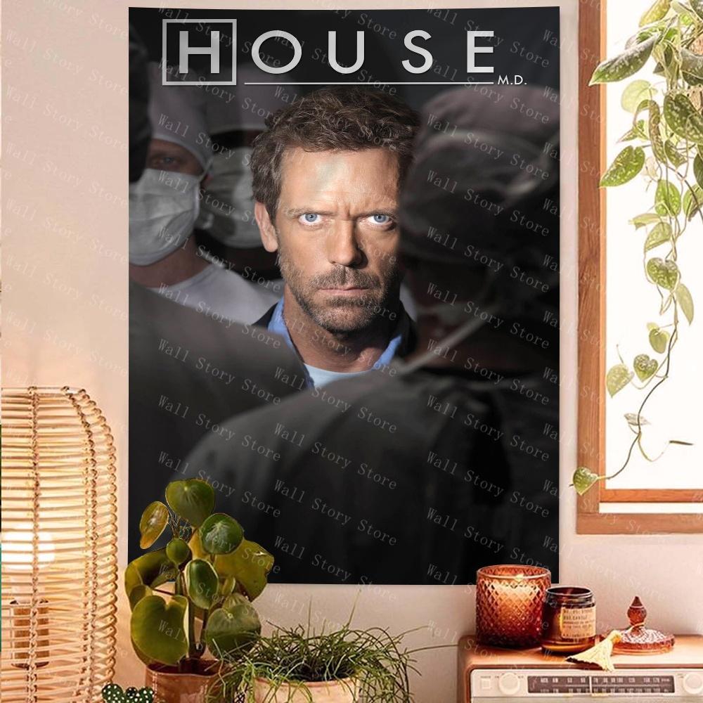 House MD TV Printed Large Wall Tapestry Wall Hanging Decoration Household Decor Blanket Living Room Tapestry Bedroom Tapestry