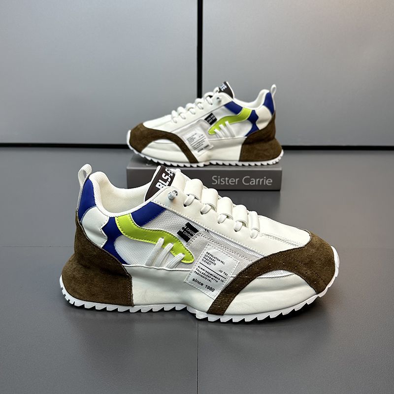Fashion Luxury Spring and Autumn Men's Thick Sole Soft Sole Comfortable Sports Shoes 2024 Breathable Fashion Versatile Casual Shoes