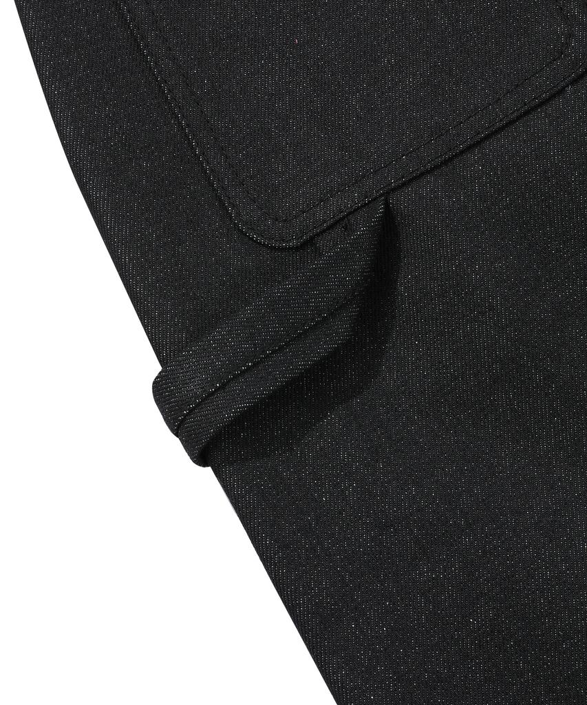 Vintril Sunday Fatigue Denim Long Skirt (Black)