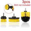 3pcs Electric Drill Washing Brush Set For Car Bathroom Kitchen Cleaning Tools