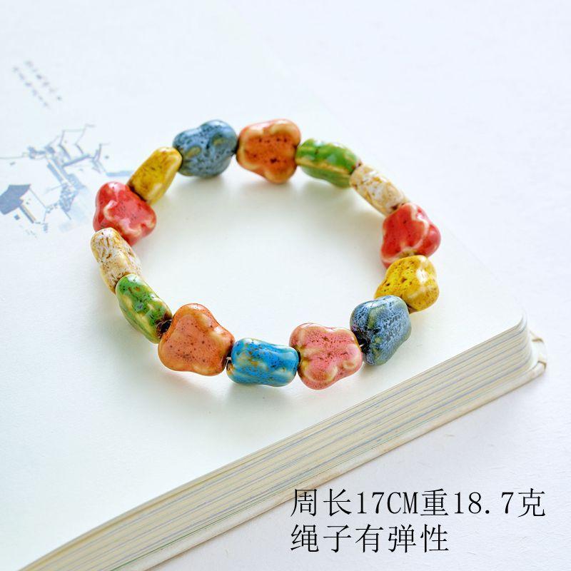 Keramik Armband Schmuck Mode Blume Glasur Perle Armband Multicolor Casual Bohemian Armband