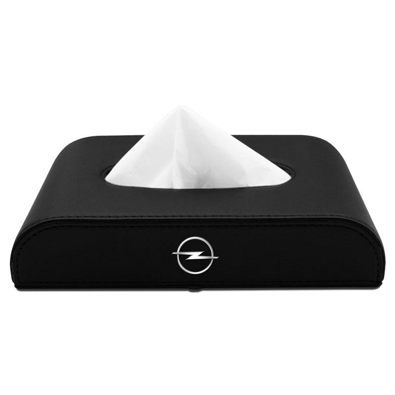 1 pièce Porte-boîte à mouchoirs de voiture Boîte de rangement d'accoudoir Emblème Pour Opel Corsa Astra Insignia Vectra Zafira Meriva Mokka Grandland Vivaro
