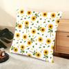 Sunflower Pattern Cushion Cover Soft Short Plush Pillow Cover Smooth Cozy Texture Aesthetic Cushion Case Home Decor