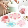 Silicone World 1 tk Sakura Daisy Alustassid PVC Pehmed Matid Kausimatt Potimatt Taldrikumatt Soojusisolatsiooniga Lauamatt Söögilaua jaoks
