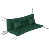 Outdoor Seat Cushions Back Cushion With 2 Pillows Water Repellent Seat Pads For 3 Seater Chair Green
