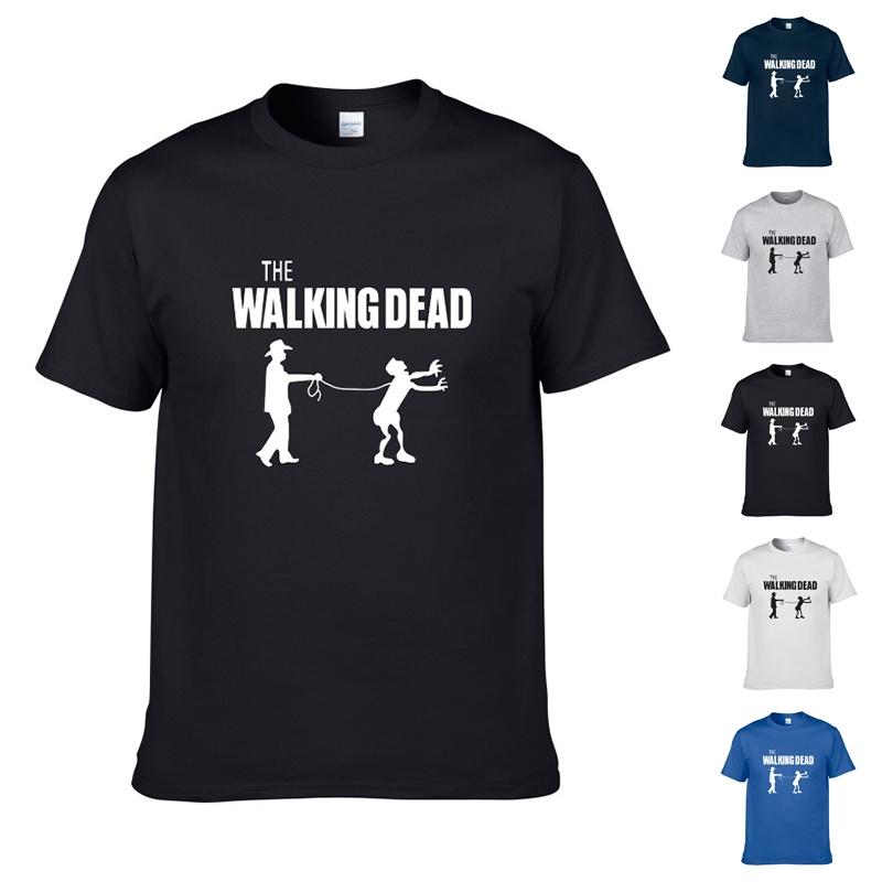 Quality The Walking Dead Men Short Sleeve Cotton Casual T-shirt For All Seasons**