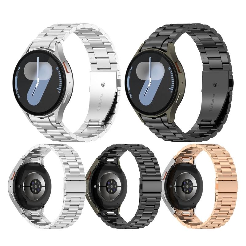 For Watch 7/6/5/4 Smartwatch Adjustable Band Straps Stainless Steel Wristband Bracelet Wear Resistance Unisex Waterproof