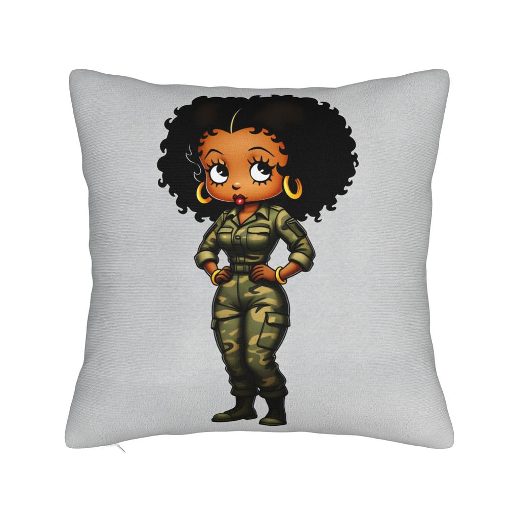 Cartoon Lady BBettyeds Boops Pillow Case Soft Pillow Cover For Office Car Home Decor Kawaii Pillowcases
