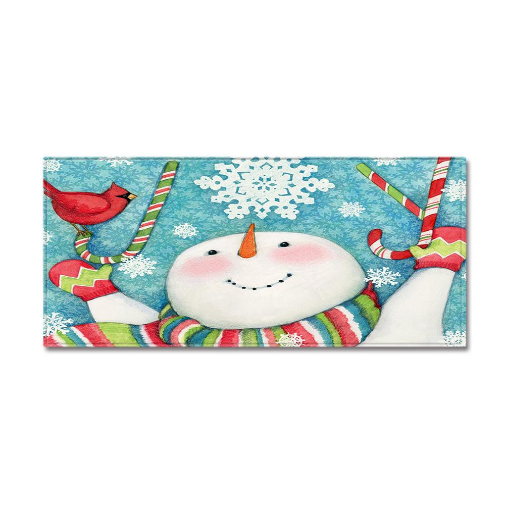 Christmas Household Bathroom Absorbent Non-Slip Mat Living Room Kitchen Sand Carpet Doormat Long Floor Mat