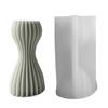 Unique and Elegant DIY Striped Mold Geometric Shape Candle Mold Convenient Silicone Mold for Striped Candle Crafting