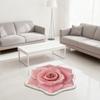 3D Flower Area Rug Absorbent Quick Dry Irregular Plush Floral Floor Mat Washable Non-slip Living Room Bedroom Bathroom Kitchen Decoration Carpet