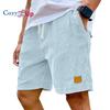 Herren Corduroy Kordelzug Shorts - Sommer Lockerer Schnitt, Gerades Bein, Atmungsaktiv, Schnelltrocknend, Lässige Sportliche Fünf-Zoll-Shorts