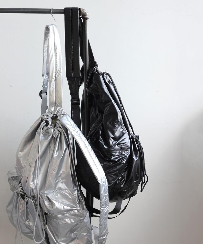 Antiqua Women's Backpack, Large Capacity, Lightweight, PJ-01403, Size 55, Silver