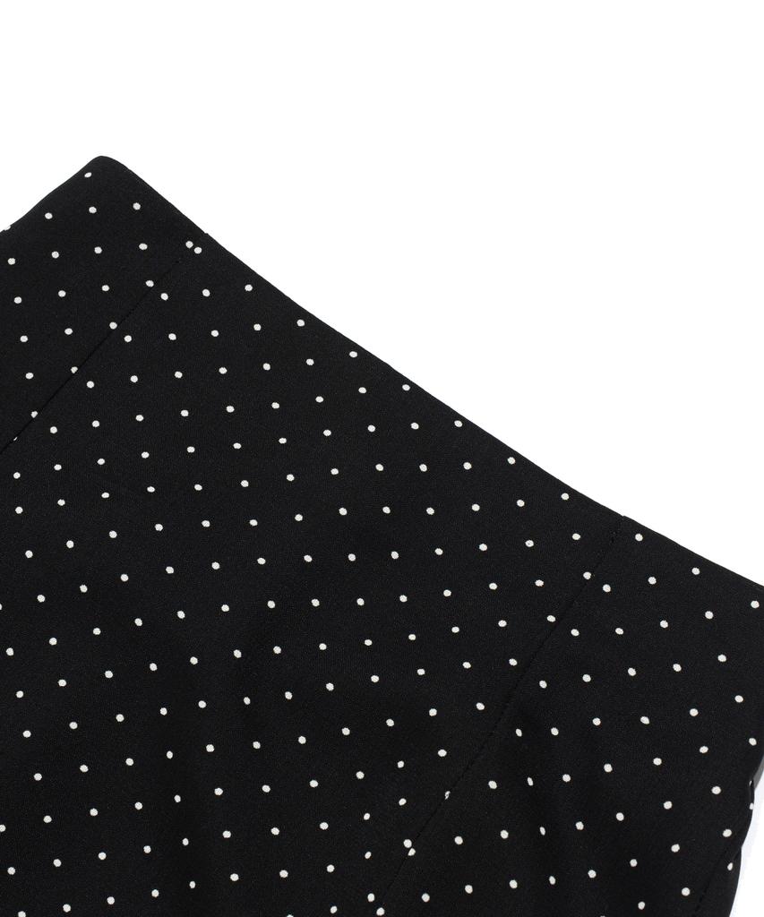 Cargo Bros For Woman Dot Satin Midi Skirt (Black)
