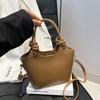 Simple Women's Bag Bucket Bag 2025 Spring Foreign Trend Fashionable Women's Casual Shoulder Messenger Bag Handbag