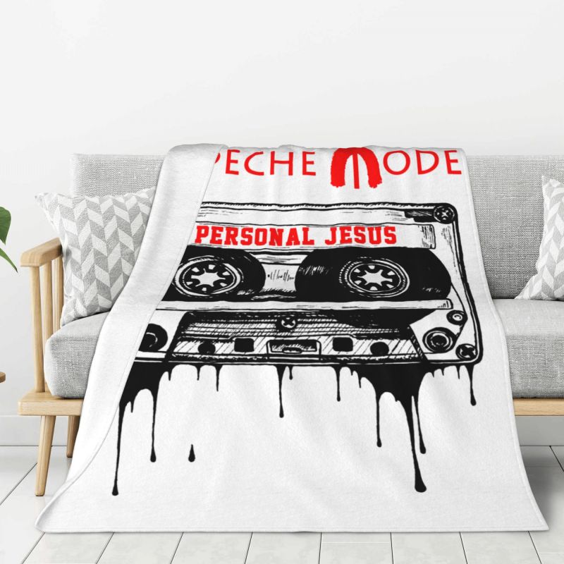 Custom Electronic Rock Band Depeche Cool Mode Blanket 3D Printed Soft Flannel Fleece Warm Throw Blankets Office Bed Couch Quilt