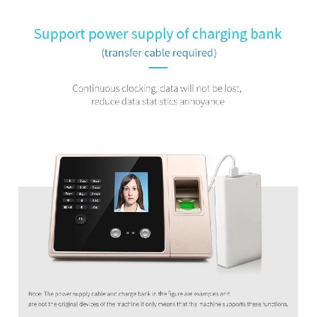 Facial Attendance Fingerprint Recognition Password Unlock Voice Prompt No Software UDisk FAT32 Format Direct Export EXCEL Report