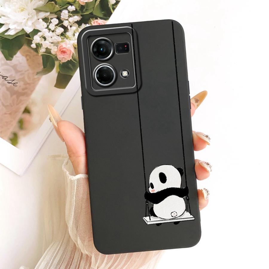 For OPPO Reno7 Reno8 4G Case Len Proective Back Cover Flower Bow Soft Silicone Funda for OPPO F21 Pro Reno 7 4G Shockproof Capa