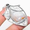 Dendrite Opal, Spinel 925 Sterling Silver Jewelry Pendant 2.76" P1b93