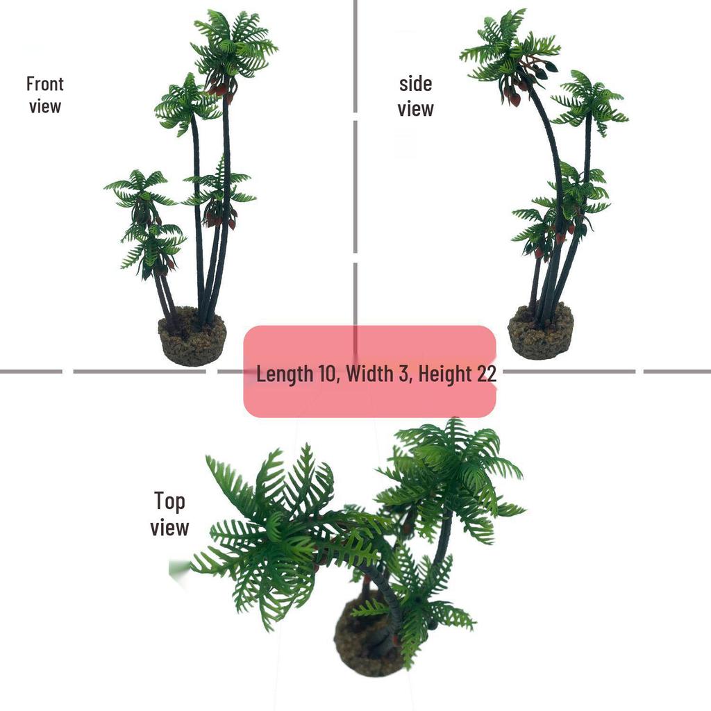 Decoração de Aquário Árvore de Coco: Ornamentos para Aquários Grandes, Médios e Pequenos para Paisagismo e Decoração de Interiores.