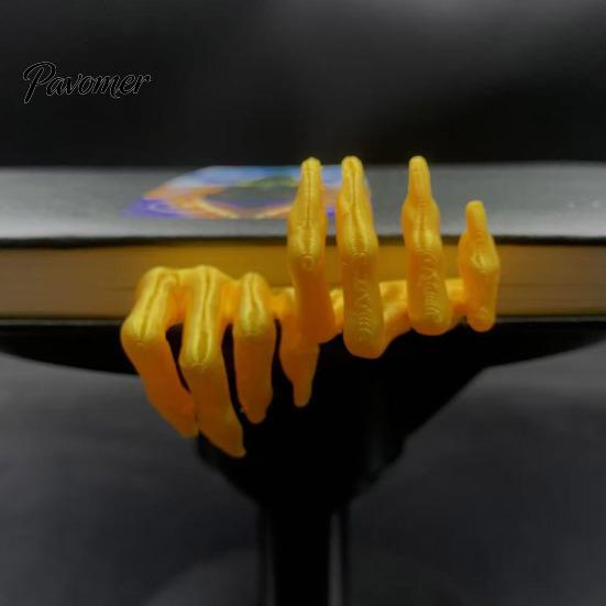 Halloween Gift Idea Gothic Creepy Demon Claw Bookmark, 3D Printed Scary Unique Bookmarks Hand Bookmark for Book Lovers, Bookshelf Decor Dark Style