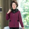 Middle-aged Mother Autumn and Winter Jacket Hooded Sweater Long-sleeved Top Plus Velvet Thick Jacket