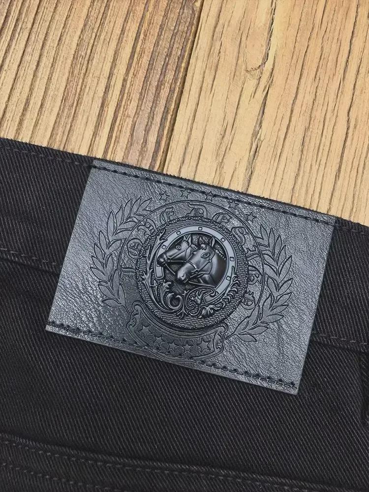Men's Trendy Elastic Slim-Fit Black Jeans for Autumn and Spring