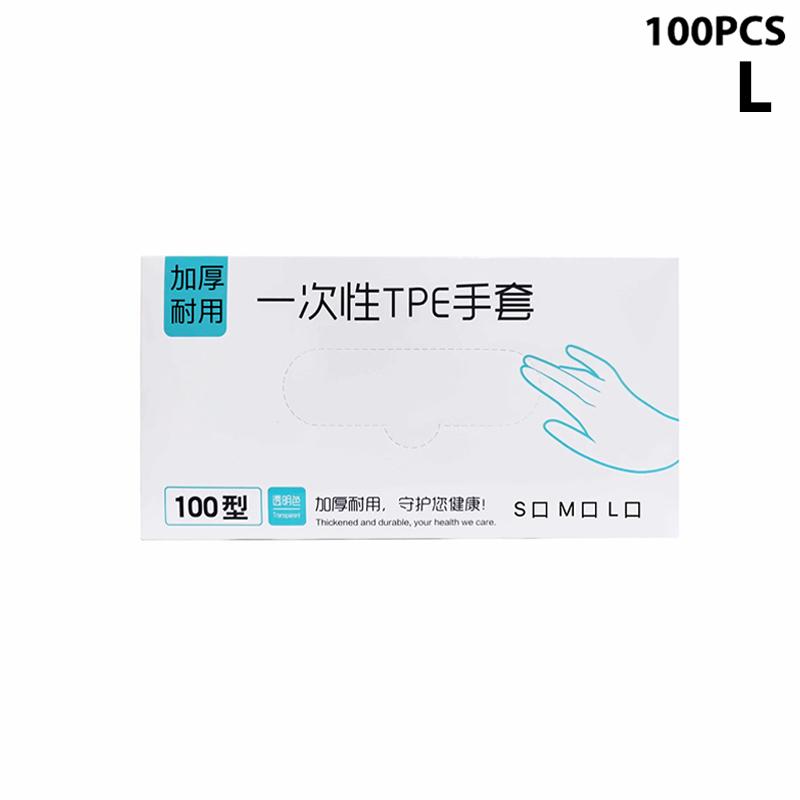 50/100Pcs Disposable Latex Free Gloves Disposable Transparent TPE Gloves Non-Slip Acid Work Safety Food Grade Cleaning Gloves