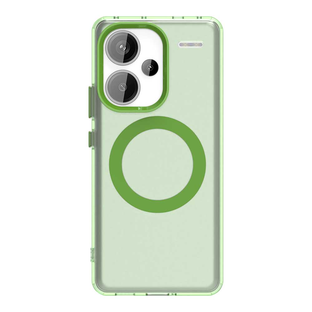 Pour Redmi Note 13 Pro Plus 5G Coque Magnétique Charge Sans Fil Funda Redmi Note 13 Pro+ Plus Coque Arrière en PC Mate Translucide