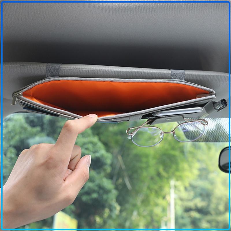 Car Sun Visor Point Type Multi-function Storage Bag Car Accessories For Alfa Romeo 147 159 156 Giulietta Giulia Mito Spider Alpha Nheadrest