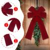 Red Christmas Bow for Tree Decorative Large Christmas Tree Bow Velvet Bow for Holiday Front Door Festival Staircase Xmas