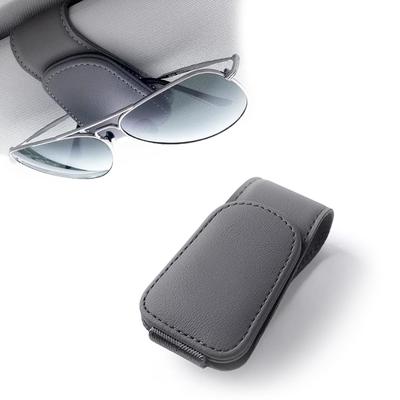 Suporte para Óculos de Sol, Carro, Óculos de Sol, Clipe, Magnético, Couro, Suporte de Óculos para Carro, Prende no Quebra-sol,