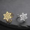 Gold Color Star of David Open Rings Je Israel Women's Ring Men Stainless Steel Adjustable Finger Jewelry 2026 Gifts