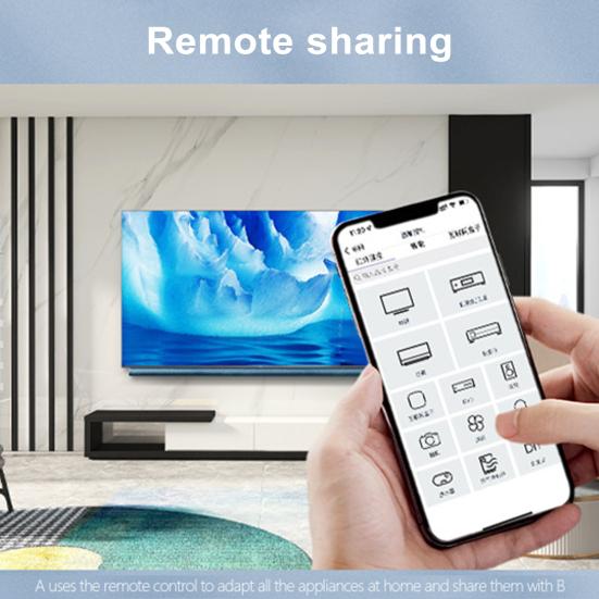 Wireless Infrared Remote Control Adapter Smart App Control Long Range Sleek Design Compatible with Type-C Devices