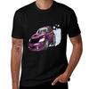Purple Car Tshirt Utility Casual Work Tshirt