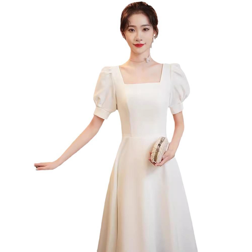 Evening dress women's new summer models can usually wear socialite banquet dresses to get a certificate to register for engagement medium 