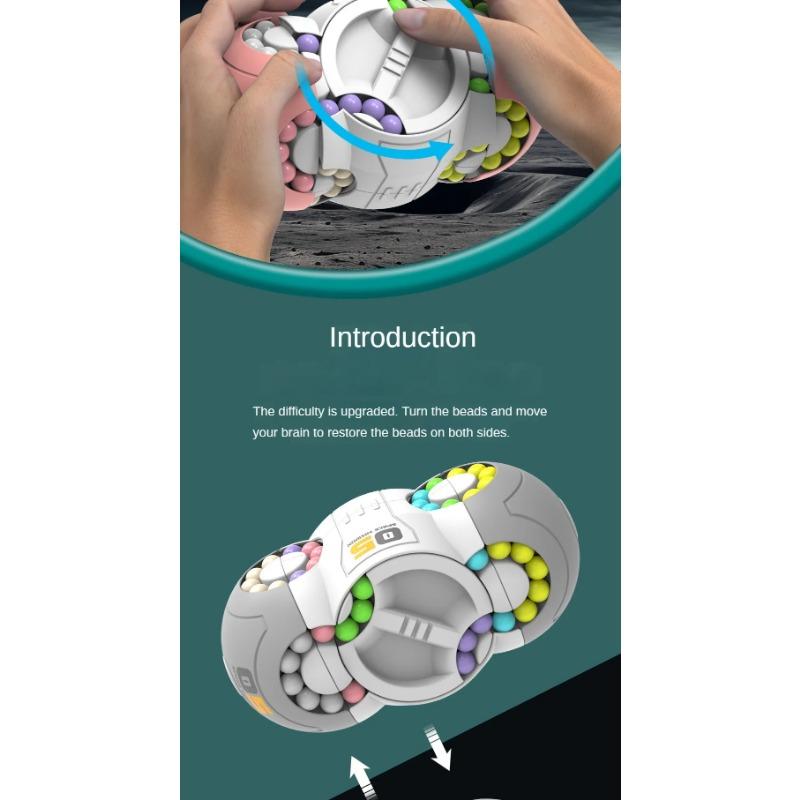 Fingertip Magic Cube Eight Sided Space Magic Cube with Ball BearingS,Finger Gyroscope Rotation Stress Relief Device - Educational Thinking Toy