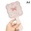 Draagbare Strik Schattige Roze Spiegel Kam Handheld Spiegel Kam Geëxtraheerde Geïntegreerde Haarborstel Massage Styling Tool Make-up Spiegel