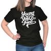 Young Wild Free Yoga Gym Fitness Friend Gift Womens Graphic T Shirts Tee T-Shirt