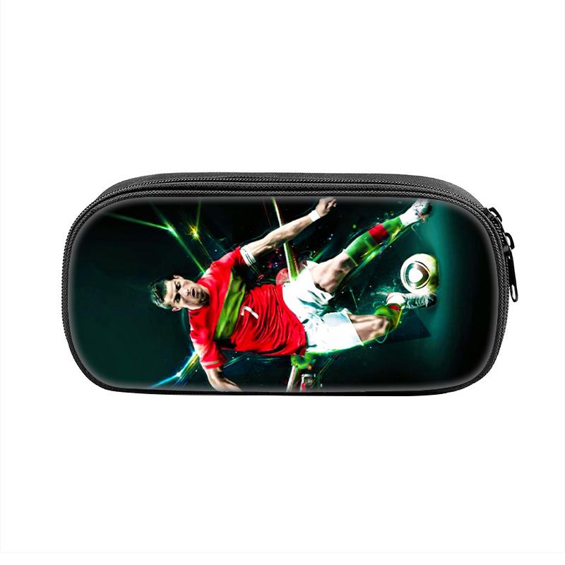 Ronaldo Boys Girls Pencil Case Pencil Bag Football Star Zipper Pencil Box for Boys Girls Best Gift Ladies Cosmetic Bags