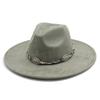Pălărie Cowboy din piele întoarsă Accesorii tibetane Pălărie Jazz pentru bărbați Pălărie de fetru
